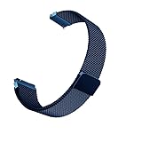 BOLEXA edelstahl uhrenarmband Edelstahl-Mesh-Armband for Herren und Damen, 20 mm, 16 mm, Schnellverschluss-Uhrenarmband (Color : Blau, Size : 22mm)