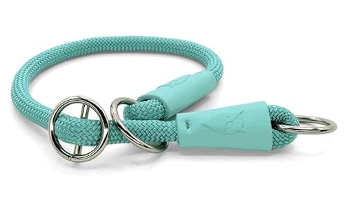 Morso Half Slip Halsband voor Hond Regular Rope gerecycled Aquamarine Blauw 55x1 cm