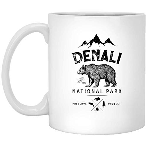 Kaffeebecher Keramik Tasse Kaffeetasse 330Ml Denali National Park Und Bewahren Sie Uns Alaska Vintage