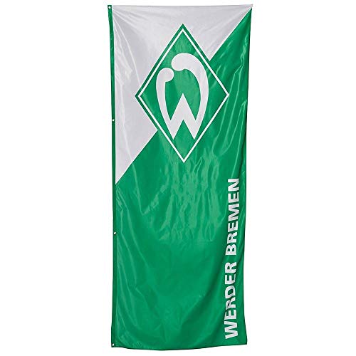SV Werder Bremen Hissfahne - grün weiß - Fahne, XL Flagge 120 x 300 cm - Plus Lesezeichen I Love Bremen
