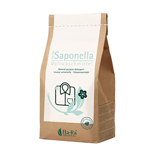 Ha-Ra Saponella Vollwaschmittel Pulver I 1,7 kg Waschpulver für Weiße Wäsche I Hochkonzentriert für bis zu 85 Waschladungen I Waschpulver Großpackung I Hautverträglich & Umweltschonend