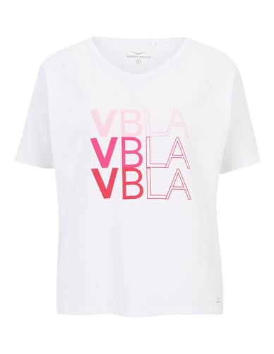 Venice Beach Sport-T-Shirt für Damen mit weiter Schnittform und V-Ausschnitt Reagan S, White