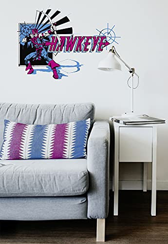 Komar Marvel Wandtattoo Hawkeye Comic Classic - 50 x 70 cm (Breite x Höhe) - 1 Teile - Deco-Sticker, Wandaufkleber, Wandsticker, Wanddeko, Kinderzimmer - 14086h