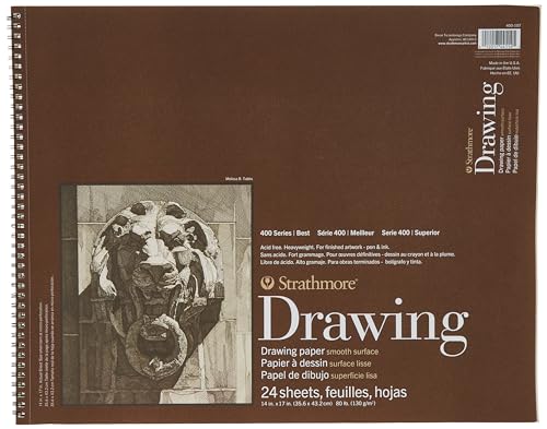 Strathmore 400 - Zeichenblock - 35,5 cm x 43 cm - cremefarbenes glattes Papier