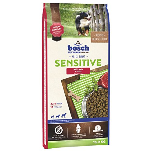 Bosch SENSITIVE Lamm & Reis Trockenfutter für Hunde. Eine heathly ausgewogenen Lebensmittel für Ihren Hund
