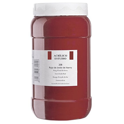 Lienzos Levante 0120524208 - Studio Acrylfarbe, 1.000 ml Behälter, Farbe 208 Eixenoxidrot