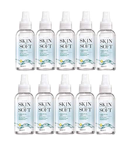 10 x Avon Skin so soft Original Trocken-Öl Body Spray 150 ml Insekten Mücken Repllent