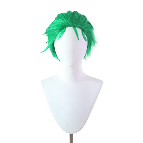 Grüne Perücke mit großem Rücken, Anime-Version, Cosplay, Anime-Charakter, Styling, Herrenperücke, Haarset Modedekoration