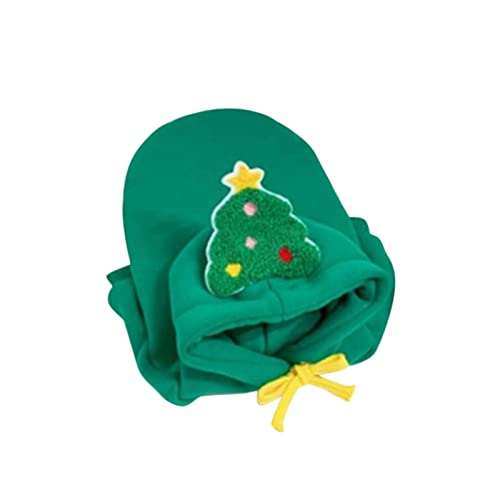 Cat Pet Clothes Holiday Christmas Warm Pet Christmas Tree Hat Sweater Christmas Pet Dog Cat Hoodie Autumn and Winter Clothes Pet Clothes Hangers Metal (Red, XS) (Color : Green, Size : XXL)