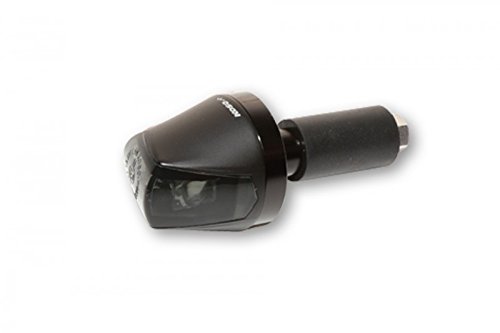KOSO LED Lenkerendenblinker KNIGHT, schwarzes Metallgehäuse, getöntes Glas, E-geprüft, Stück.
