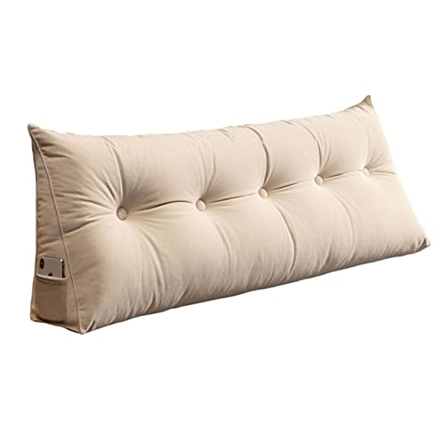 QQY Abnehmbare Nachttisch-Rückenkissen Sofa Bett Gepolstert Kopfteil Soft Tatami Double Support Kissen, 7 Größen (Color : A, Size : 24X20"/60x50cm)