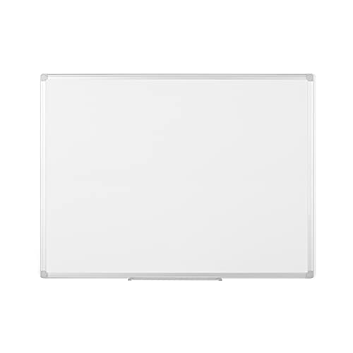 Bi-Office Earth - Umweltfreundliches Whiteboard, mit Aluminiumrahmen und Stifteablage, Melamin Oberfläche, 120 x 90 cm