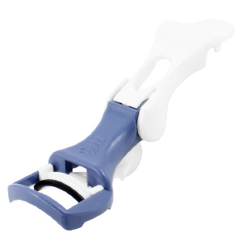 FURLOU Damen-Wimpernzange mit faltbarem Griff, Make-up-Werkzeug, Weiß, Stahl, Blau (Modell: 816 30f 7cc 75f e42) Wimpernzange