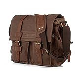 BW Vintage Military Herren Canvas Messenger Bag (Braun)