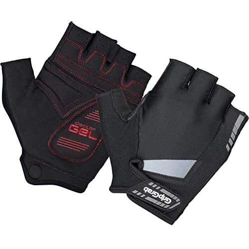 GripGrab SuperGel gepolsterter Kurzfinger Handschuh Gloves Cycling Short, Black, S