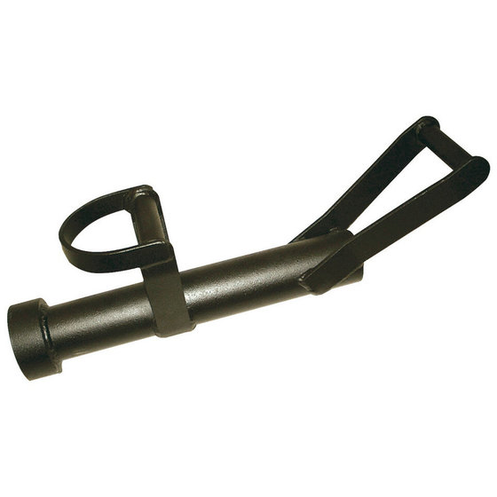 Dönges Einmann-Türramme, 600 mm (Ramme Türramme Einschlagwerkzeug Handramme Wumme), taktisch schwarz lackiert, Handschutzring für vordere Hand