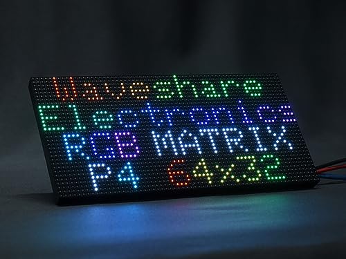Howay LED-Matrix-Panel für Ray Pi für Ard*uino, RGB-Vollfarb-LED-Matrix-Display, 3 mm Rastermaß, 64 x 64 Pixel, Helligkeit einstellbar, HUB75-Anschluss (4 mm, 64 x 32)