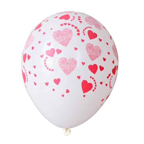 Herzballon, 100 Stück/Party-Luftballons, 30,5 cm, Liebesherz-Muster, nicht leicht zu auslaufsicher, auffällig, Party-Dekoration, Mehrzweck-Ballon für Hochzeiten