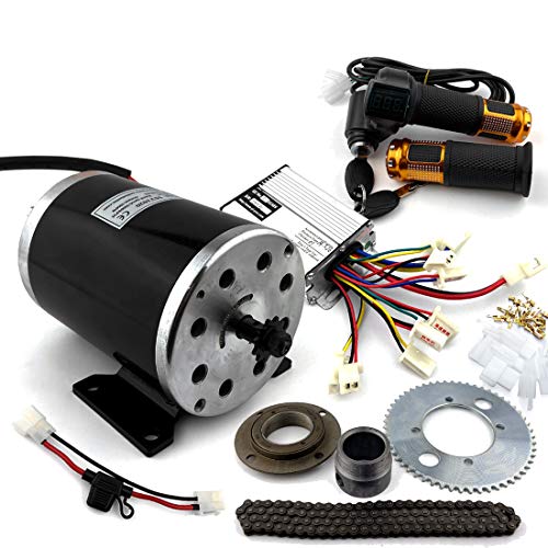 L-faster 1000W Electric Motorcycle Motor Kit Use 25H Chain Drive High Speed Electric Scooter Replacement Electric Karting Conversion kit (48V Twist kit)