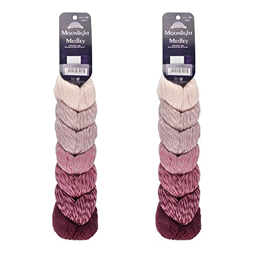 JubileeYarn Moonlight Medley Garn – Ombre DK Gewicht Merinowolle/Acryl – 200 g/Strang, Waage, 2 Knäuel