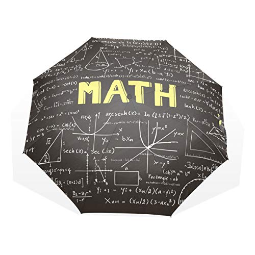 Rootti Regenschirm, 3 Falten, leicht, mathematische Formel mit einem Knopf, automatisches Öffnen und Schließen, winddicht, für Kinder, Damen und Herren