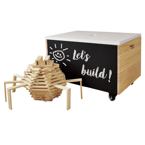 SUN Holzbausteine Elements - 1000er-Kiste - Bausteine aus Holz für Kinder - Bauklötze