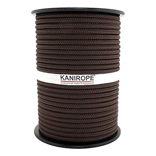 Kanirope® PP Seil Polypropylenseil MULTIBRAID 10mm 100m Farbe Braun (0124) 16x geflochten