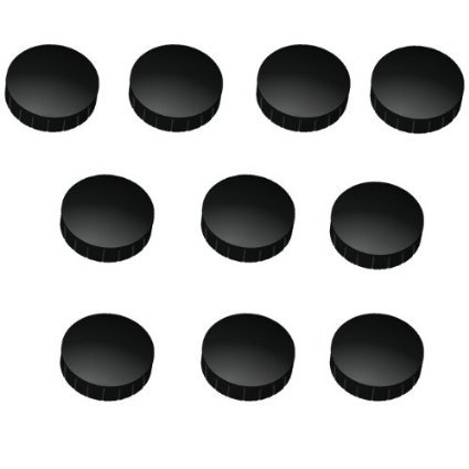 100 Magnete, Ø 24mm, Haftmagnete für Whiteboard, Kühlschrankmagnet, Magnettafel, Magnetwand, Magnet Rund schwarz