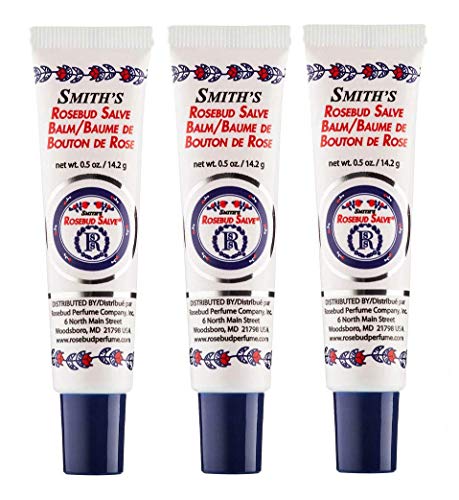 Rosebud Perfume Co. Original Rosebud Salve Tube Three Pack - Moisturizes and Protects Lips - Soothes Irritation and Dry Sk...