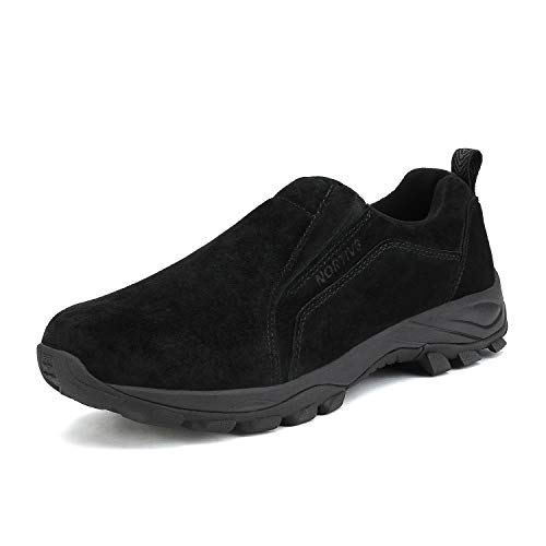 NORTIV8 Men's Jungle Moc Loafers Slip On Walking Shoes JS19007M Black Size 7.5 US/6.5 UK