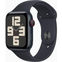 Apple Watch SE (GPS + Cellular) - 44 mm - Midnight Aluminium - intelligente Uhr mit Sportband - Flouroelastomer - Midnight - Bandgröße: M/L - 32GB - Wi-Fi, LTE, Bluetooth - 4G - 33 g (MRH83QF/A)