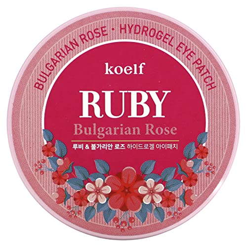 Ruby Bulgarian Rose Hydro Gel Eye Patch 60pcs/30pairs by Koelf