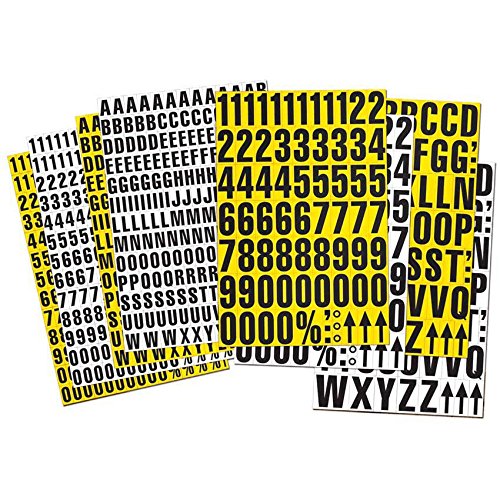 Buchstaben magnetisch, Lagerkennzeichnung, 43mm hoch - Magnetisches Alphabet (A - Z) mit vielen Sonderzeichen, Farbe:gelb