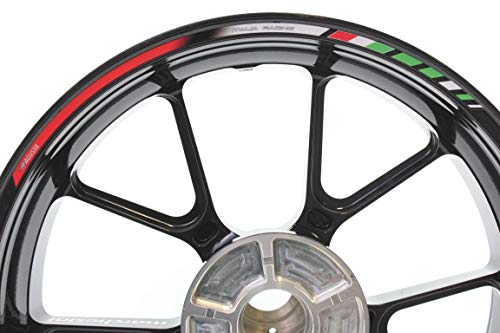 IMPRESSIATA MV Agusta Motorrad Felgenrandaufkleber SpecialGP Grün Komplettset Aufkleber Sticker