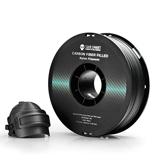 SainSmart 1.75mm Schwarz ePA-CF Kohlefaser gefüllt Nylon Filament 1kg (2.2lbs) Spule für 3D-Drucker