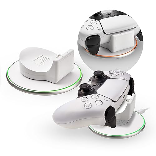 Numskull Kabelloses Ladekit für Playstation 5 DualSense Controller - Ladepad & Empfänger - Kompatibel mit Offiziellen PS5 Controllern