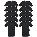Gildan Herren Heavy Cotton Adult T-Shirt, schwarz, Groß