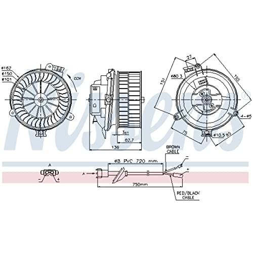 Nissens Elektromotor Gebläsemotor für Innenraumgebläse 87153