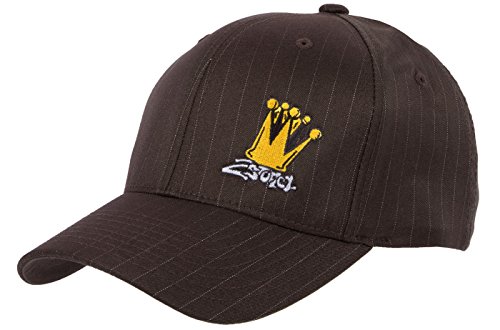 2Stoned Flexfit Cap Pin Stripe mit Stick Crown Braun Größe S/M, Basecap für Damen und Herren