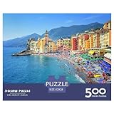 500 Teile Puzzle mit Italienischer Schönheit für Erwachsene und Kinder, kreatives rechteckiges Puzzle, Holzpuzzle, lustiges Lernspielzeug, 500 Teile (52 x 38 cm)