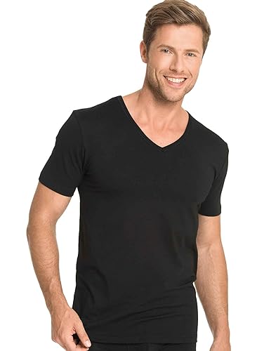 Mey Basics Serie Dry Cotton Herren Shirts 1/2 Arm Schwarz 9