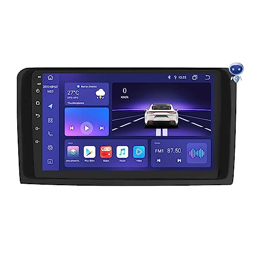 2 Din Android 12 Autoradio Navigation 9 Zoll Touchscreen kompatibel Mercedes-Benz ML-Klasse W164(2005-2012),Mercedes-Benz GL-Klasse X164(2005-2012) Unterstützung mit Apple/Carplay Android Auto