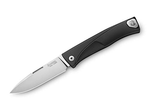 LionSteel Unisex – Erwachsene Thrill Black Taschenmesser, Schwarz, 18cm