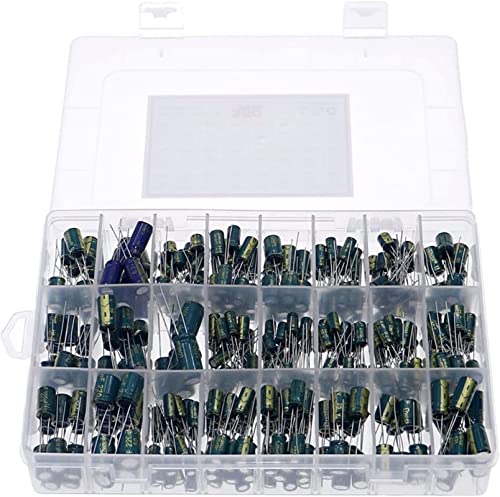 Kondensator-Set, 360 Stück/Box, 24 Werte, Hochfrequenz-Elektrolytkondensator-Set, 1 UF–1500 UF, Aluminiumkondensatoren, 6,3 V–50 V, niedrige ESR-Kondensatoren Steuerkreise