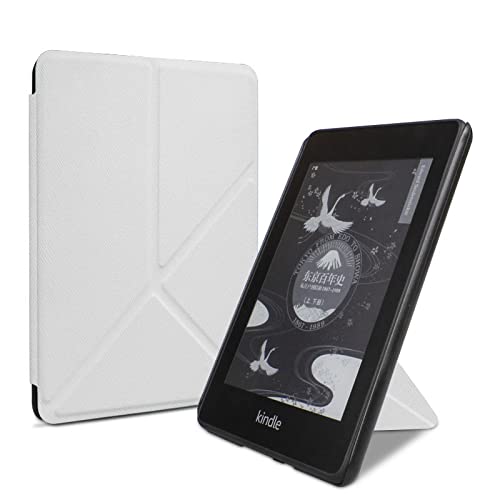 CECECOLE-LE Weiße Slimshell-Hülle für 6,8"-Kindle Paperwhite (11th Generation-2021) und Signature Edition,Origami Standing Shell Cases Cover mit Auto Sleep/Wake Magnetic,Paperwhite 11th Gen 2021 Case
