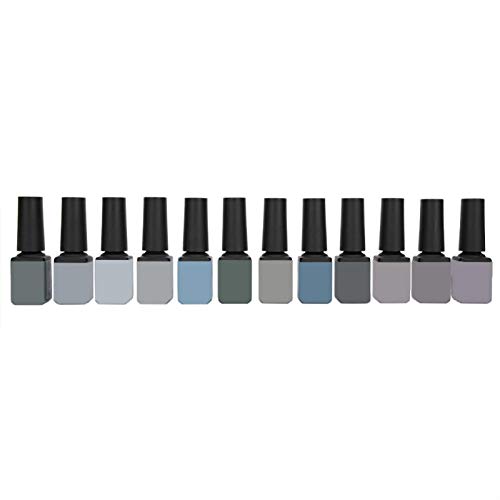 Stilvolles UV-Gel-Nagellack-Gelpoliermittel für Mädchen für Frauen für Nail Art Salon(Granny Grey WB01-12, purple)