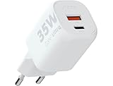 Xtorm 35W GaN2 Ultra Ladegerät, GaN-Technologie, USB-C und USB-A, Power Delivery, GRS recyceltes Plastik - Weiß