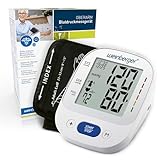 Weinberger 02273 Oberarm Blutdruckmessgerät großem Display, Speicher und Risiko-Indikator inkl. Tasche HL868VF, Großes, Gut Lesbares Display, weiß, 500 g