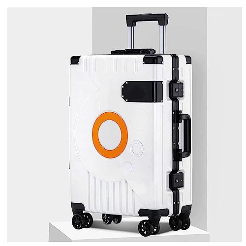 POCHY praktisch Koffer Leichter Koffer mit Aluminiumrahmen und TSA-Schloss, Universalrädern, Handgepäck mit Aluminiumrahmen und sicherer, Harter Kante leicht zu bewegen