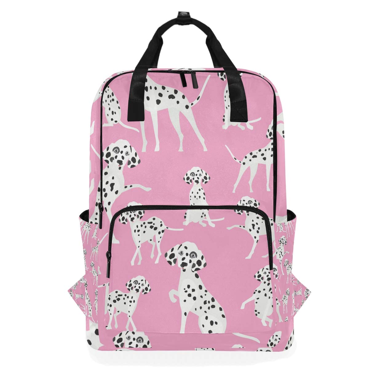 Casual Travel Daypack Schulrucksack für Frauen, große Wickeltasche, Rucksack für College, passend für 35,6 cm (14 Zoll) Laptoprucksack (Dalmatinischer Hund)